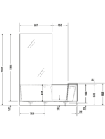 Shower + Bath Kapılı küvet - Görsel 3