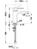 B.1 Tek kollu lavabo bataryası M FreshStart und MinusFlow - Görsel 2