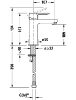 D-Code Tek kollu lavabo bataryası M FreshStart und MinusFlow - Görsel 3