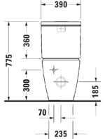D-Neo Stand WC für Kombination mit Unterdusche - Görsel 2