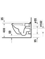 Starck 3 Wand WC mit Unterdusche - Görsel 3