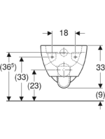 Geberit Selnova bide fonksiyonlu asma klozet, alçak tip, kısmen kapalı form, Rimfree - Görsel 2