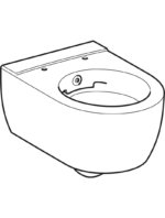 Geberit iCon taharet fonksiyonlu kanalsız asma klozet, kapalı form, Geberit Rimfree - Görsel 2