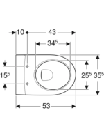 Geberit iCon taharet fonksiyonlu kanalsız asma klozet, kapalı form, Geberit Rimfree - Görsel 5