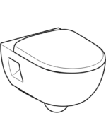 Geberit Selnova bide fonksiyonlu asma klozet seti, alçak tip, kapalı form, Rimfree, klozet kapaklı - Görsel 2