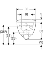 Geberit Selnova bide fonksiyonlu asma klozet seti, alçak tip, kapalı form, Rimfree, klozet kapaklı - Görsel 3