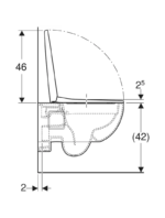 Geberit Selnova bide fonksiyonlu asma klozet seti, alçak tip, kapalı form, Rimfree, klozet kapaklı - Görsel 4