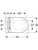 Geberit Selnova bide fonksiyonlu asma klozet seti, alçak tip, kapalı form, Rimfree, klozet kapaklı - Görsel 5