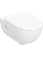 Geberit Selnova bide fonksiyonlu asma klozet seti, alçak tip, kapalı form, Rimfree, klozet kapaklı