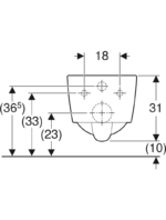 Geberit iCon Square taharet fonksiyonlu, alçak tip, kapalı formlu asma klozet, Rimfree - Görsel 3