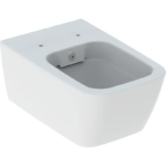 Geberit iCon Square taharet fonksiyonlu, alçak tip, kapalı formlu asma klozet, Rimfree
