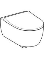 Geberit iCon bide fonksiyonlu alçak tip asma klozet seti, kapalı form, Rimfree, klozet kapaklı - Görsel 5