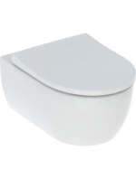 Geberit iCon bide fonksiyonlu alçak tip asma klozet seti, kapalı form, Rimfree, klozet kapaklı