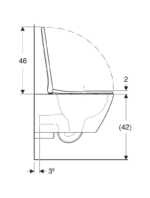 Geberit Smyle Square taharet fonksiyonlu alçak tip asma klozet seti, kapalı form, Rimfree, klozet kapaklı, örtüşen kapak - Görsel 4