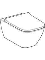 Geberit Smyle Square taharet fonksiyonlu alçak tip asma klozet seti, kapalı form, Rimfree, klozet kapaklı, örtüşen kapak - Görsel 5