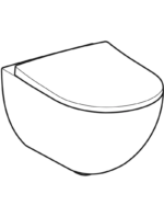 Geberit Acanto taharet fonksiyonlu alçak tip asma klozet seti, kapalı form, Rimfree, klozet kapaklı, örtüşen kapak - Görsel 5