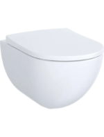 Geberit Acanto taharet fonksiyonlu alçak tip asma klozet seti, kapalı form, Rimfree, klozet kapaklı, örtüşen kapak