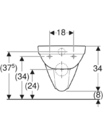 Geberit Selnova taharet fonksiyonlu asma klozet, alçak tip, Rimfree - Görsel 2