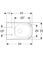 Geberit Smyle Square Geberit Smyle Square taharet fonksiyonlu, alçak tip, kapalı formlu asma klozet, Rimfree - Görsel 3