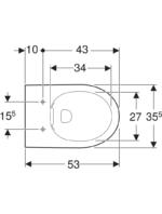 Geberit Selnova taharet fonksiyonlu asma klozet, alçak tip, Rimfree - Görsel 3