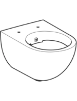 Geberit Acanto taharet fonksiyonlu alçak tip asma klozet, kapalı form, Rimfree - Görsel 5