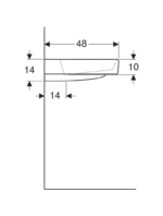 Geberit ONE yatay çıkışlı lavabo - Görsel 2
