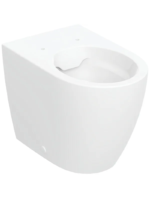 Geberit iCon alçak tip yere oturan klozet, duvara gömülü, kapalı form, Rimfree