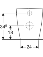 Geberit iCon alçak tip yere oturan klozet, duvara gömülü, kapalı form, Rimfree - Görsel 2