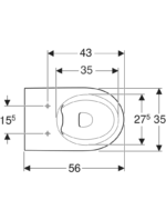 Geberit iCon alçak tip yere oturan klozet, duvara gömülü, kapalı form, Rimfree - Görsel 3