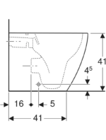 Geberit iCon alçak tip yere oturan klozet, duvara gömülü, kapalı form, Rimfree - Görsel 4