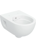 Geberit Selnova bide fonksiyonlu asma klozet, alçak tip, kısmen kapalı form, Rimfree