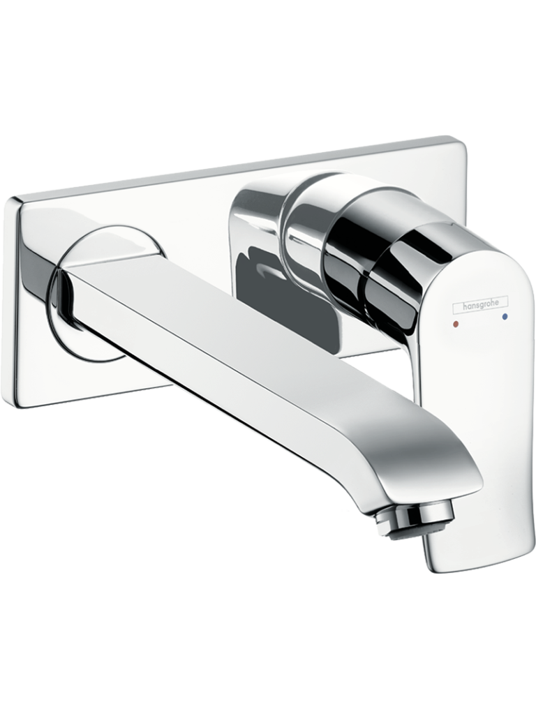 Metris Tek kollu Lavabo bataryası ankastre duvara monte, 22.5 cm gaga ile