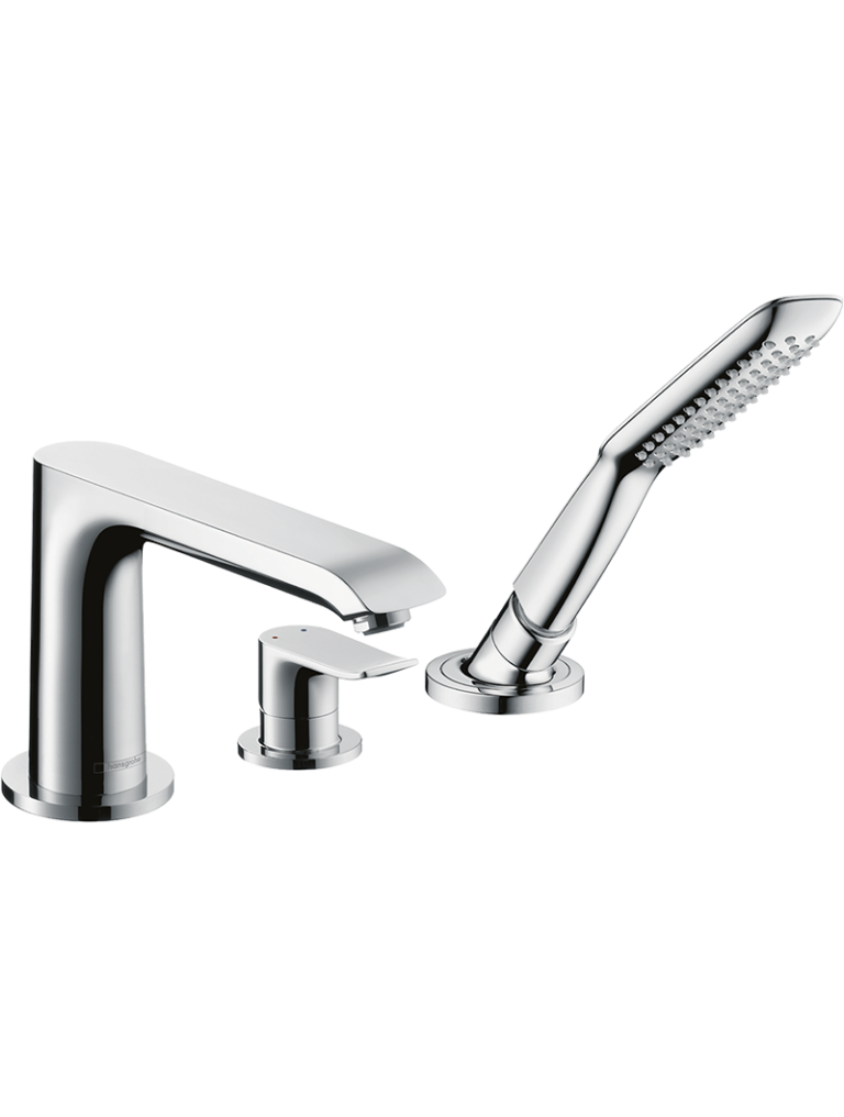 Metris 3-Delikli küvet kenarı tek kollu banyo bataryası