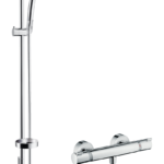 Croma 100 Aplike duş sistemi Vario, Ecostat Comfort termostat ve 90 cm duş barı ile