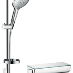 Raindance Select S Aplike duş sistemi 150 3jet, Ecostat Select termostat ve 65 cm duş barı ile