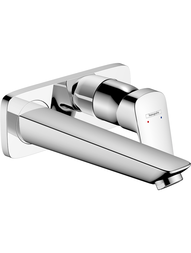 Logis Tek kollu Lavabo bataryası ankastre duvara monte, 19.5 cm gaga ile