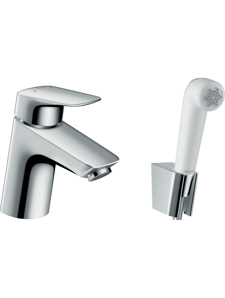 Logis Tek kollu Lavabo bataryası bidette el duşu ve 160 cm duş hortumu ile