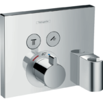 ShowerSelect Termostat ankastre montaj, 2 çıkış için hortum bağlantısı ve duş askısı ile