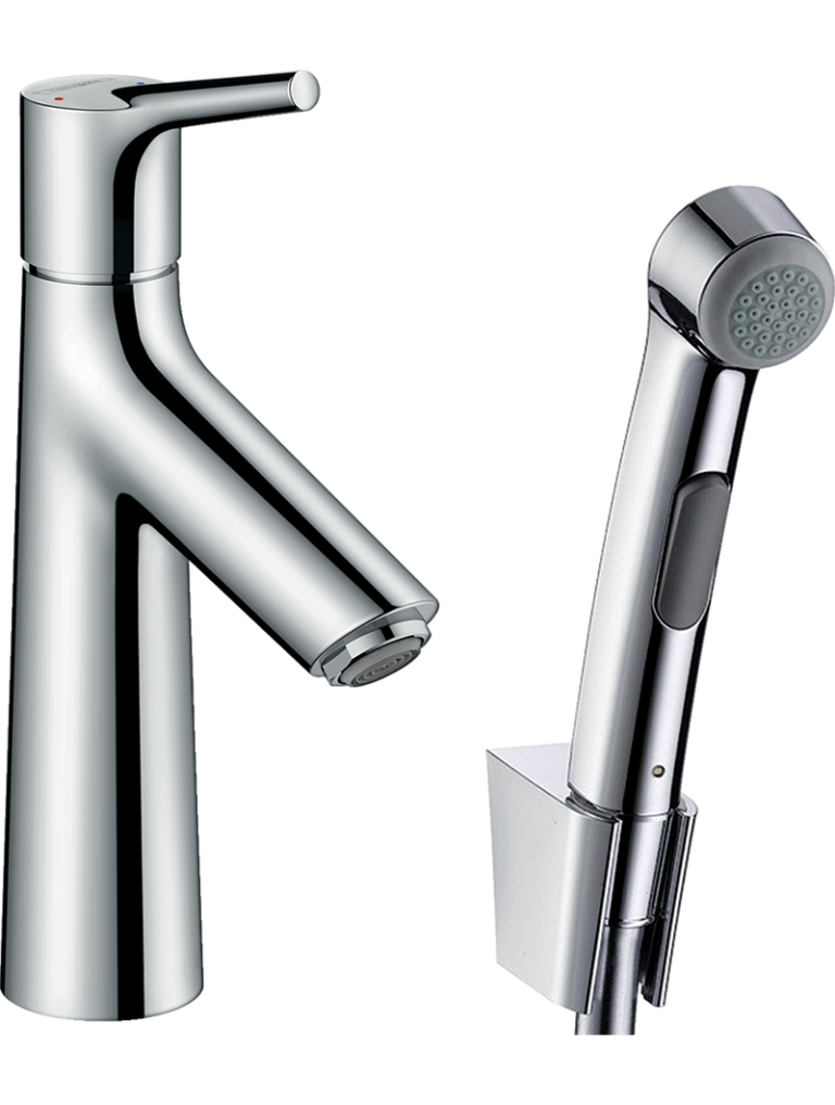 Talis S Tek kollu Lavabo bataryası bidette el duşu ve 160 cm duş hortumu ile