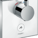 ShowerSelect Glass Termostat yüksek debi ankastre montaj, 1 çıkış ve ilave çıkış için