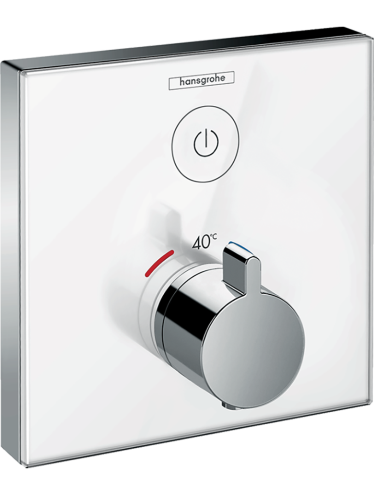ShowerSelect Glass Termostat ankastre montaj, 1 çıkış için