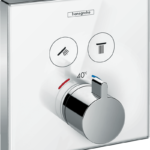 ShowerSelect Glass Termostat ankastre montaj, 2 çıkış için