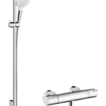 Crometta Aplike duş sistemi Vario, Ecostat 1001 CL termostat ve 90 cm duş barı ile