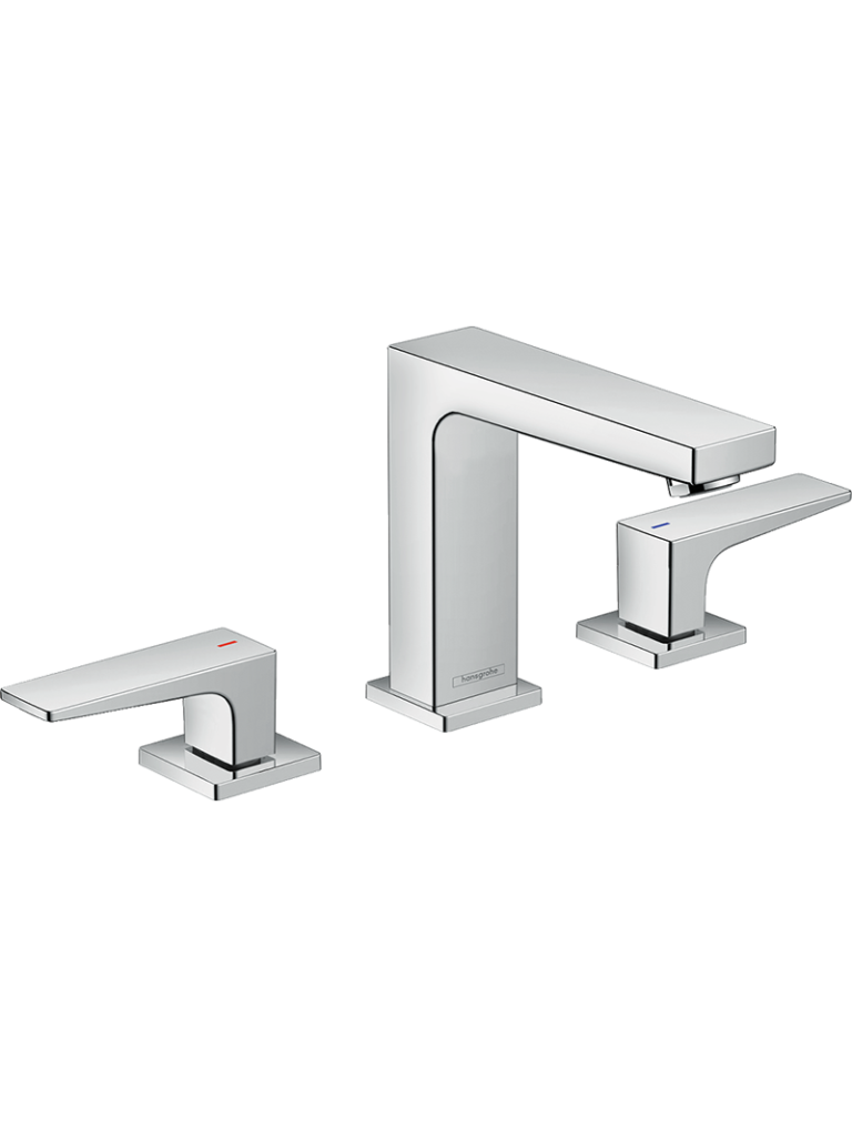 Metropol 3-Delikli lavabo bataryası 110 bas-aç gider seti ve çubuk volan ile