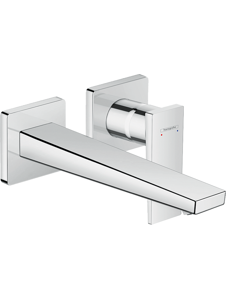 Metropol Tek kollu lavabo bataryası çubuk volan, ankastre duvara monte, 22.5 cm gaga ile