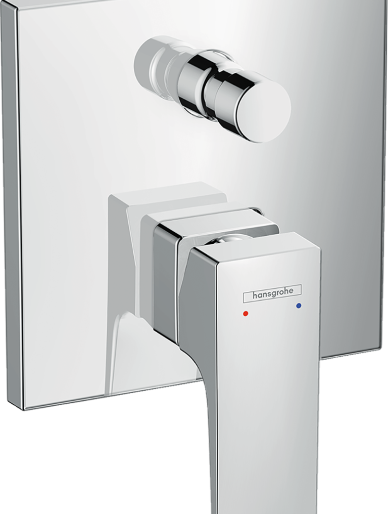 Metropol Tek kollu banyo bataryası ankastre montaj, çubuk volan ve karışım güvenliği EN 717'ye göre