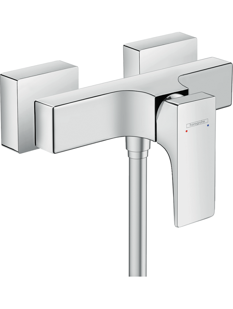 Metropol Tek kollu duş bataryası aplike, çubuk volan ile