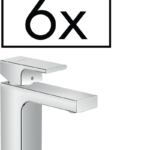 Vernis Shape Tek kollu lavabo bataryası 100 kumandalı, proje paketi (6'lı)
