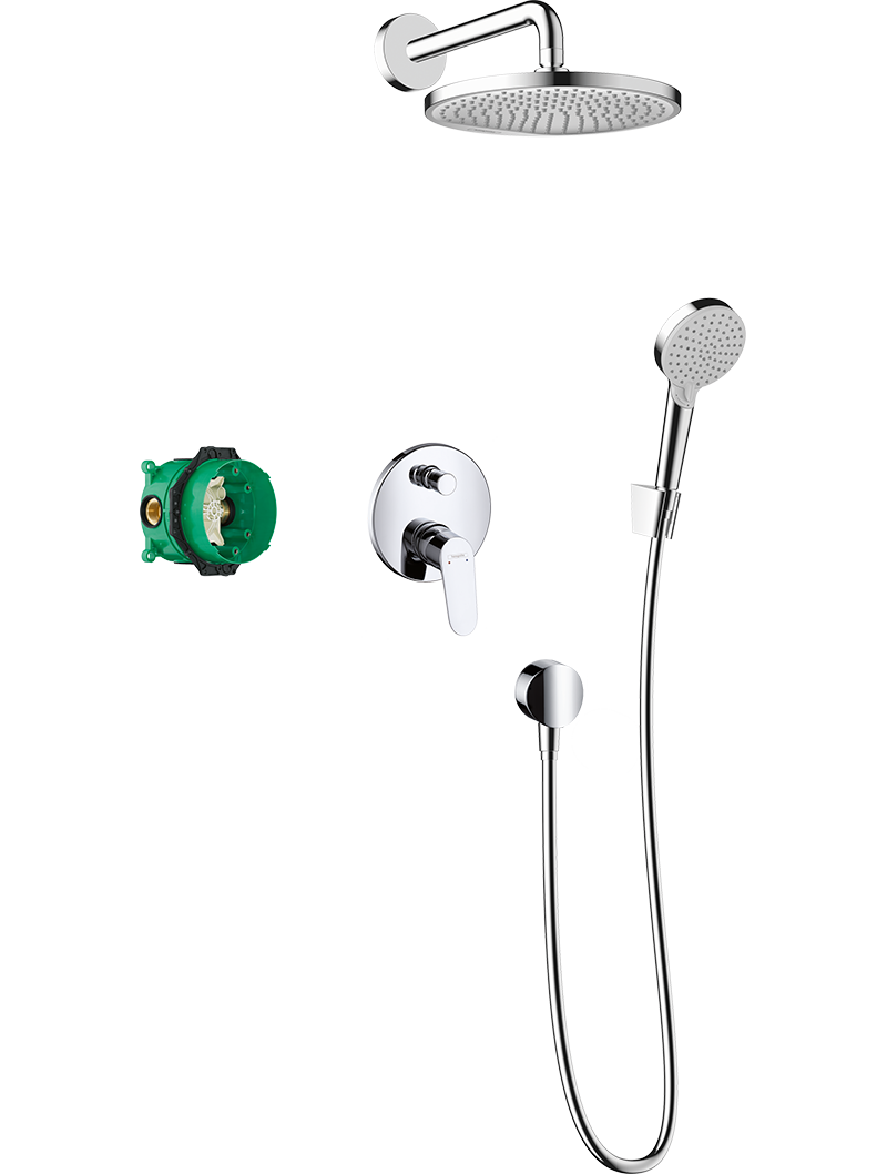 154__hpr03194_tif.png Crometta S Duş sistemi 240 1jet tek kollu batarya ile - Görsel 1