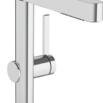 Finoris Tek kollu lavabo bataryası 230, çekilebilir el duşu, 2jet ve bas-aç gider seti ile